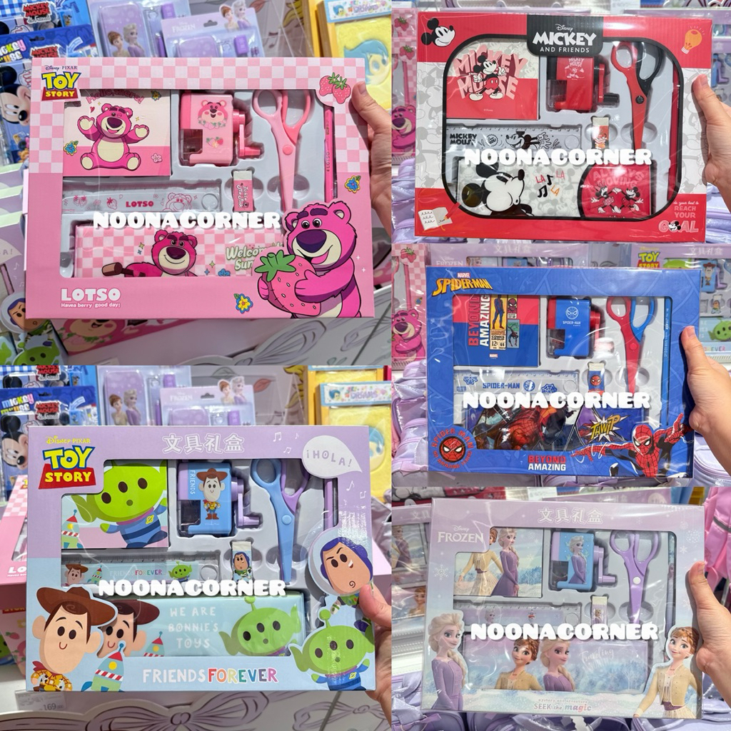 

Ohsome! x Disney ‼️ Stationery Set Gift Box 7in1 / Alat Tulis Anak Disney Collections (Lotso / Toy Story / Frozen / Mickey Mouse / Spider Man)