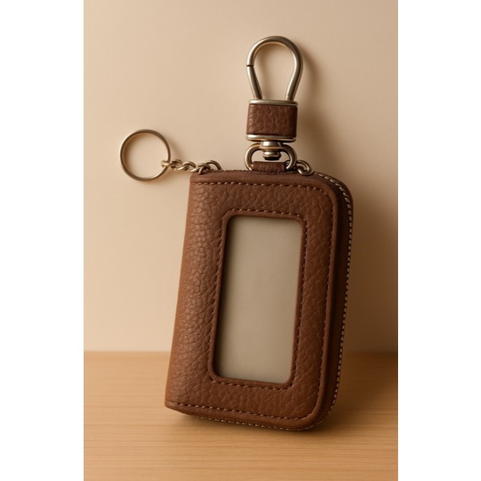 Gantungan Kunci Mobil Cover Kulit Remote Kendaraan Slot STNK Car Leather Protection Key Case Berbaha