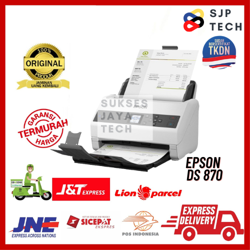 Scanner EPSON DS-870 DS870 DS 870 A3 Dilipat Garansi Resmi