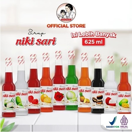 

Sirup Nikisari Botol PET 625 ml - Halal - Varian Rasa Buah Segar/Sesegar Buah Asli