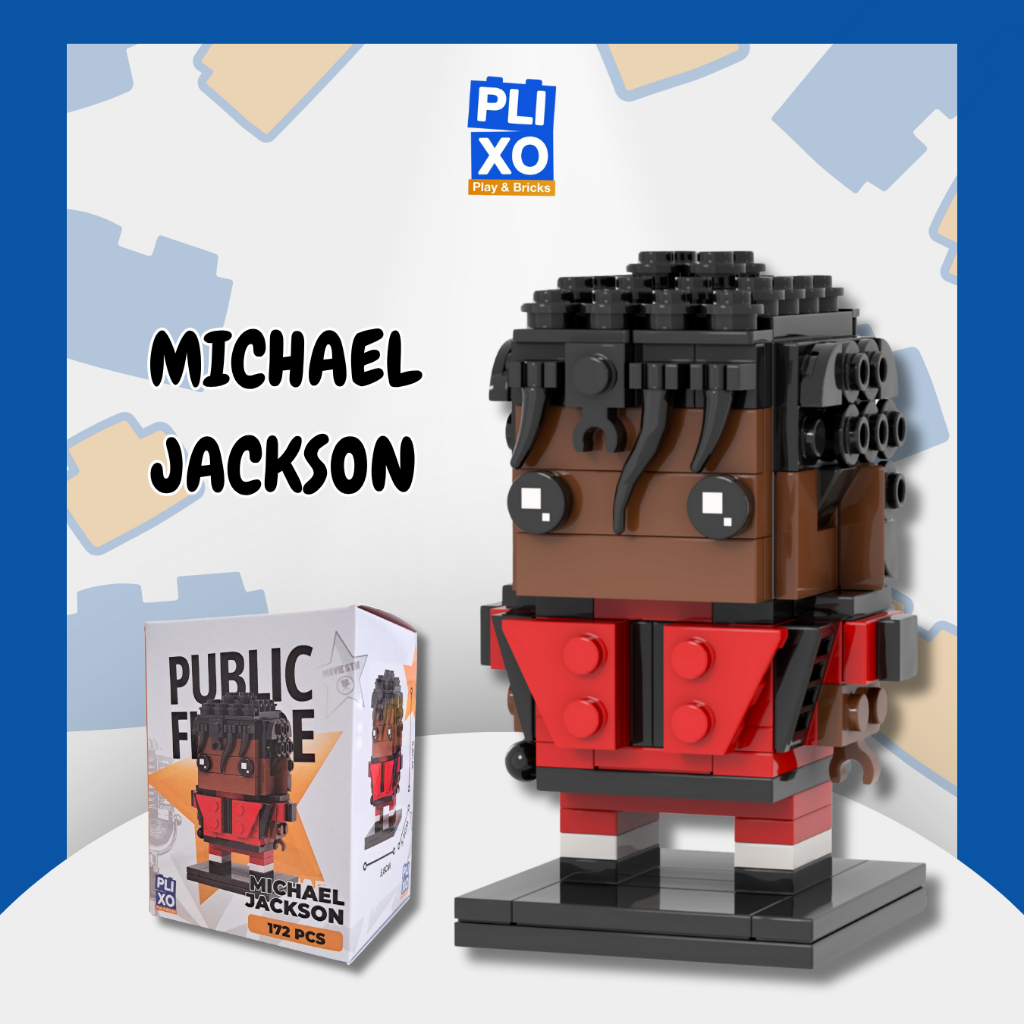 Plixo Bricks Lego Figure Michael Jackson 172 pcs Miniatur Lucu | Mainan Rakitan Pajangan Unik