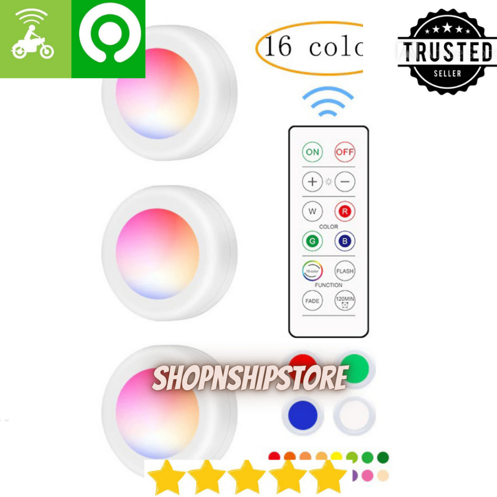 

Lampu Mini LED Multifungsi RGB White 45Lumens 3PCS with Remote YJ-905