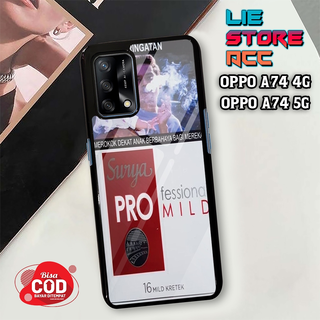 liestore_acc Case OPPO A74 4G / OPPO A74 5G Motif [ ROKOK ] Hp Glossy Casing Hardcase Softcase Bisa 