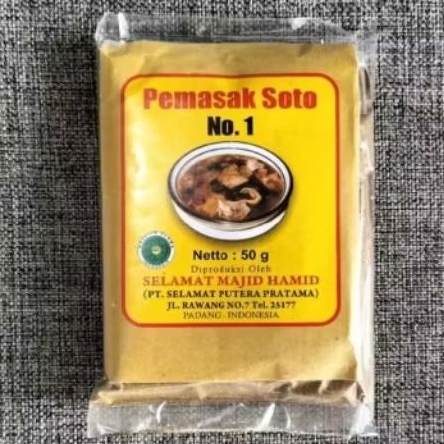

BUMBU PEMASAK SOTO ASLI PADANG NO.1(50gr) SELAMAT MAJID HAMID
