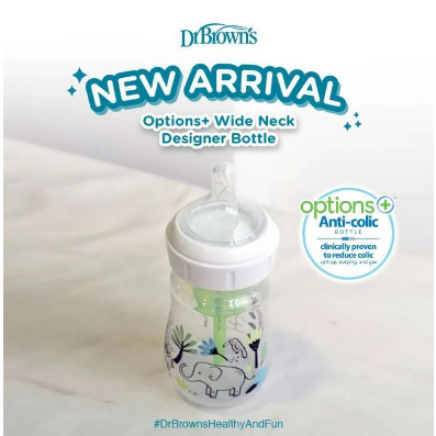 Dr Browns Option+ Wide Neck Designer Bottle Botol Susu Bayi