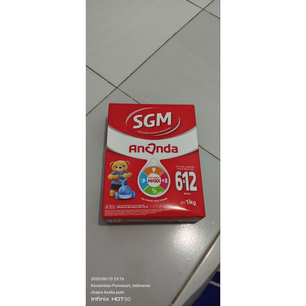 susu formula sgm ananda 6-12 bulan