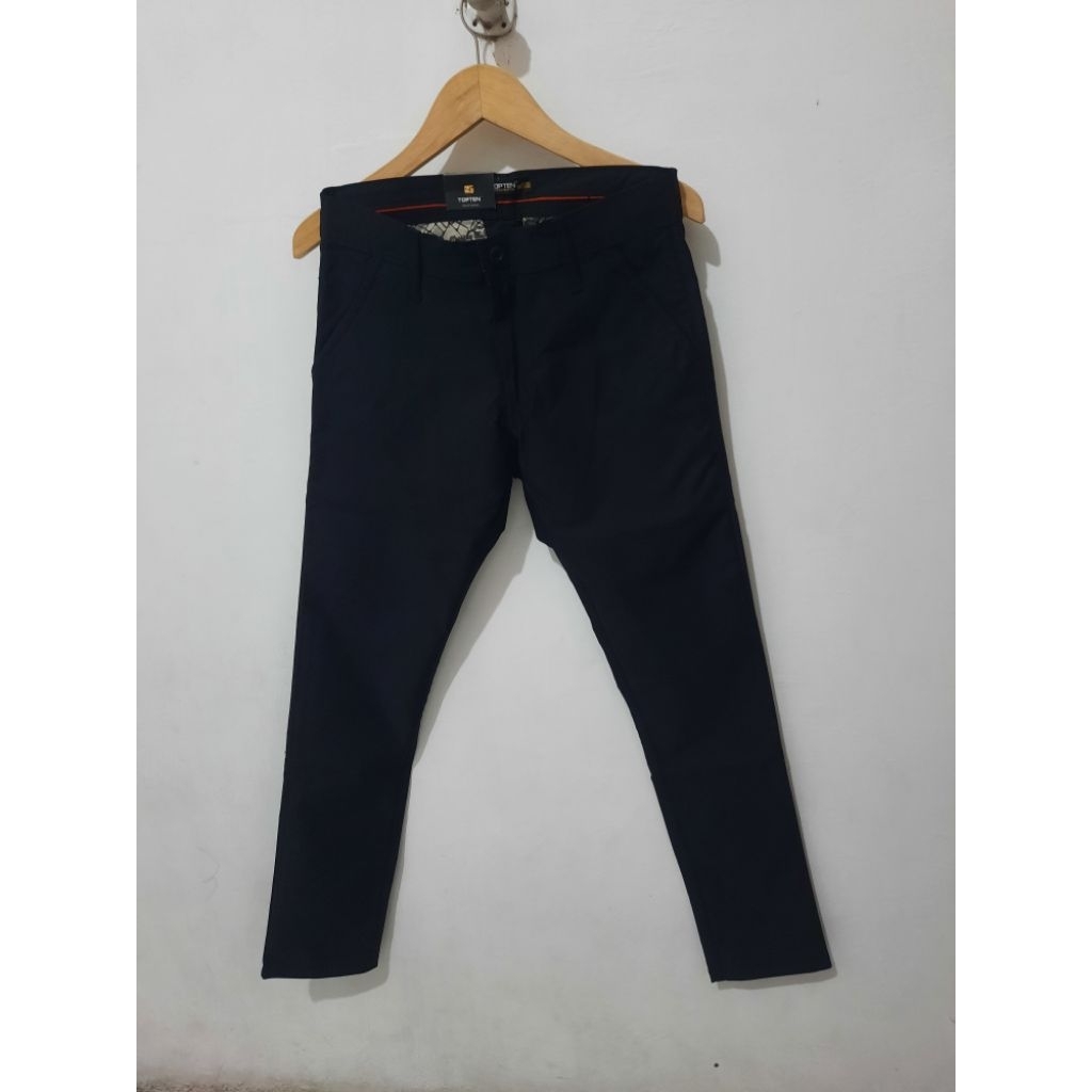 (TOPTEN) Celana Chinos Pria Slimfit Merk Topten Original