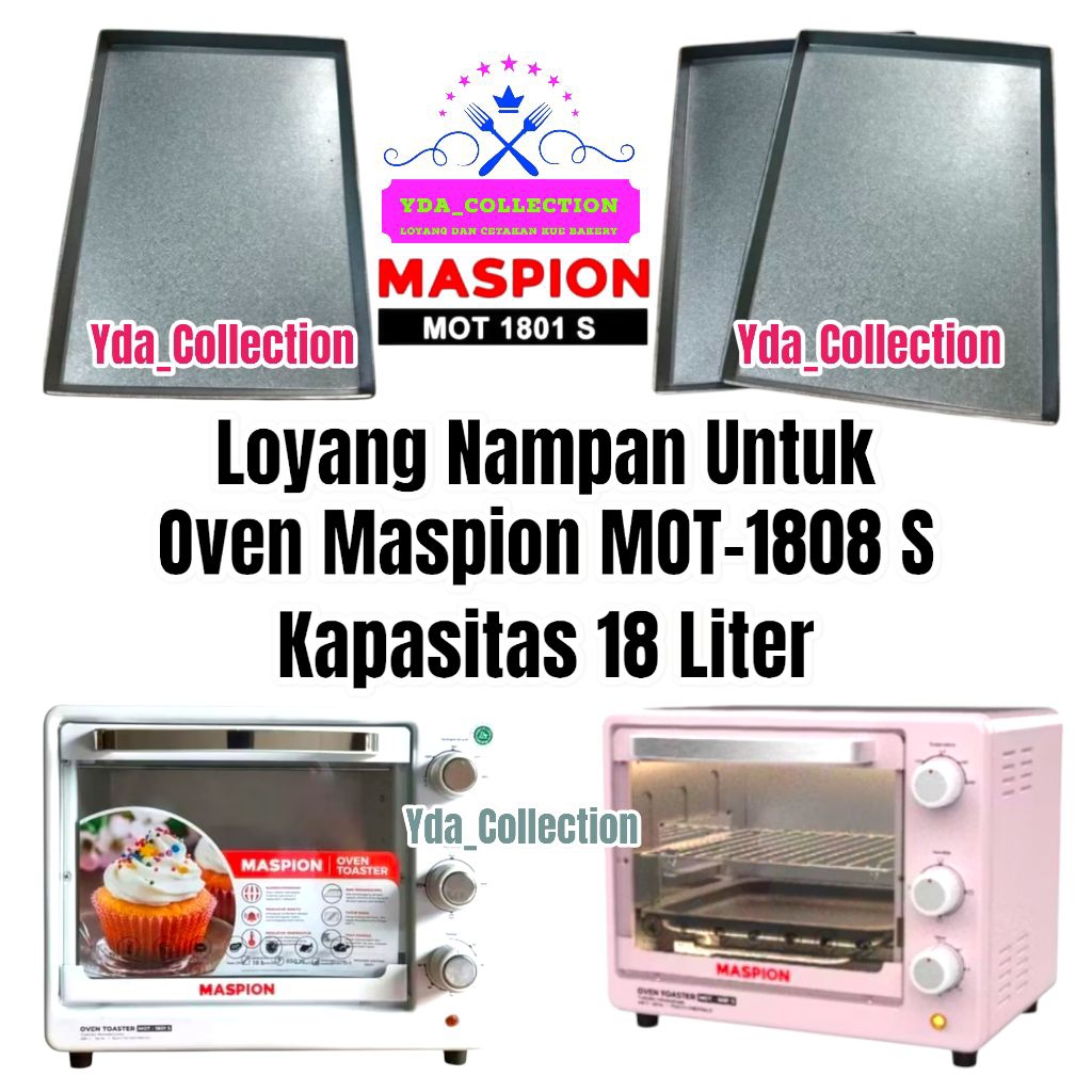 loyang oven maspion 18 liter tray oven listrik loyang maspion mot-1801s nampan oven kapasitas 18l