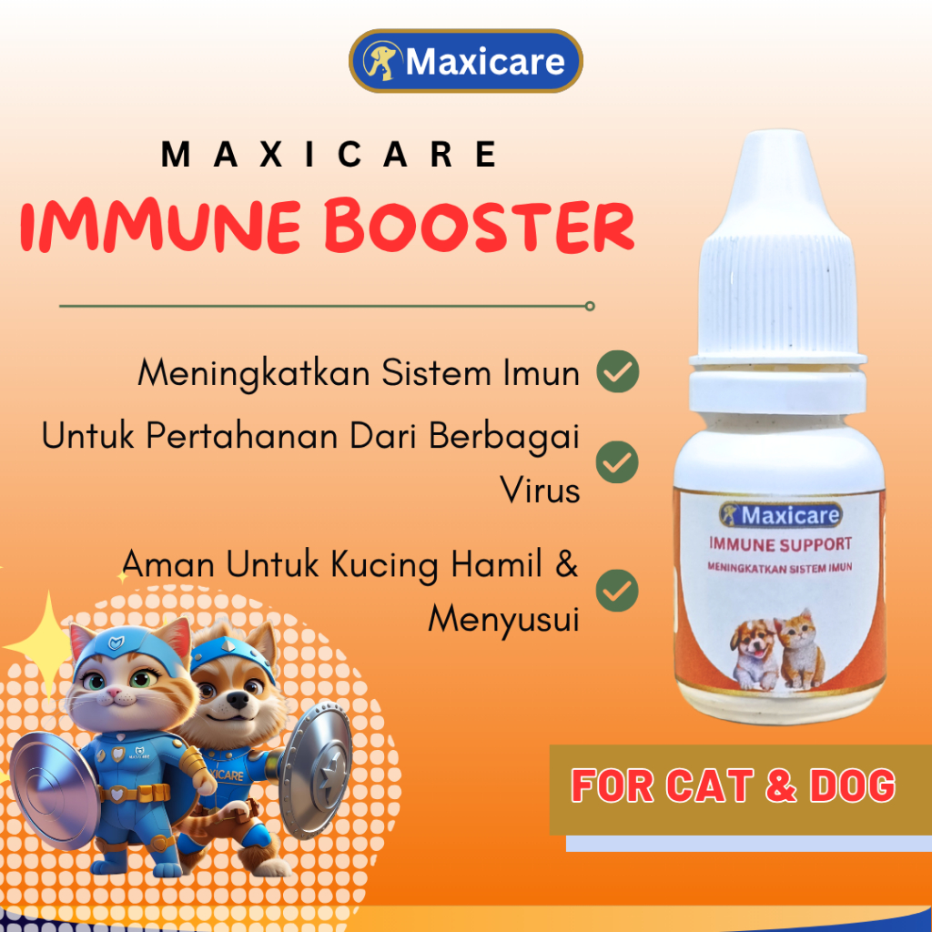 Maxicare Vitamin Imun Booster Kucing Anjing Immune Support Meningkatkan Imun Kucing Anjing Obat Imun