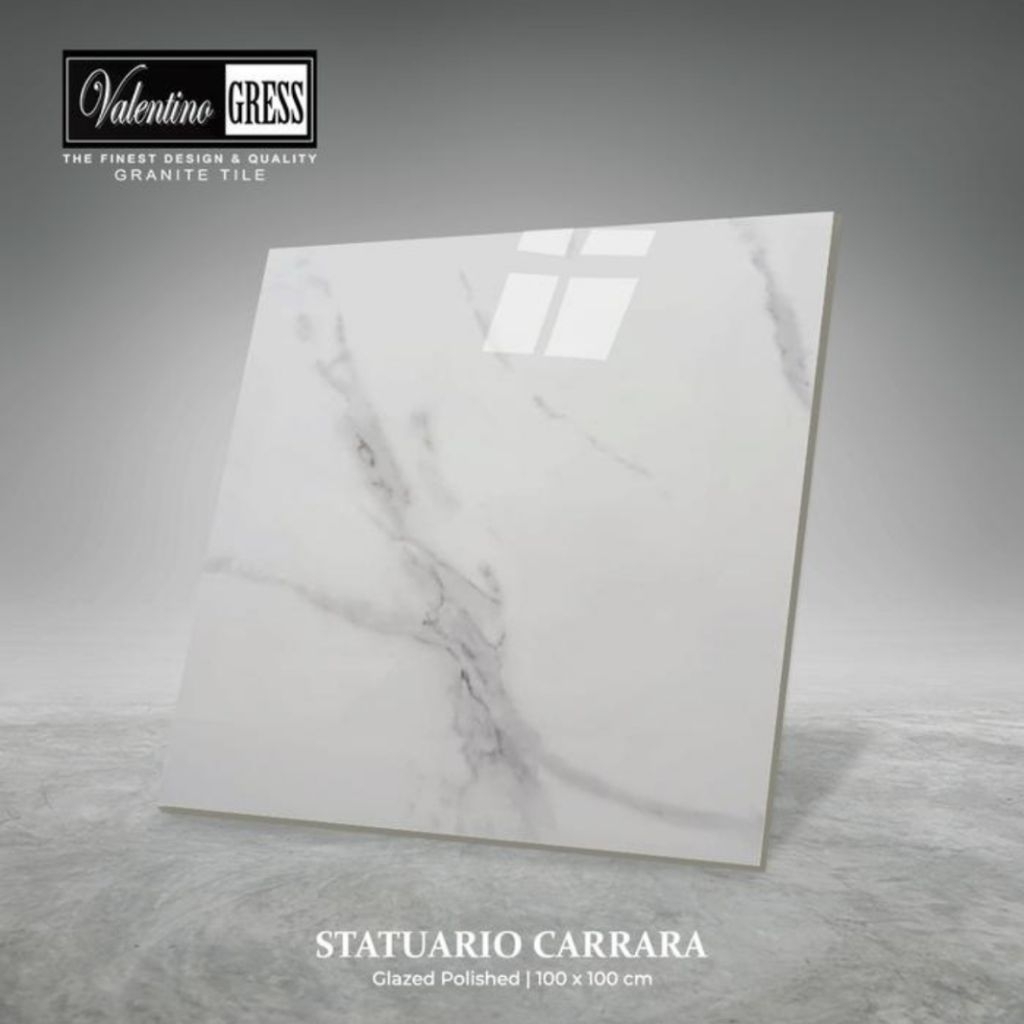 GRANITE VALENTINO GRESS 100x100CM - STATUARIO CARRARA