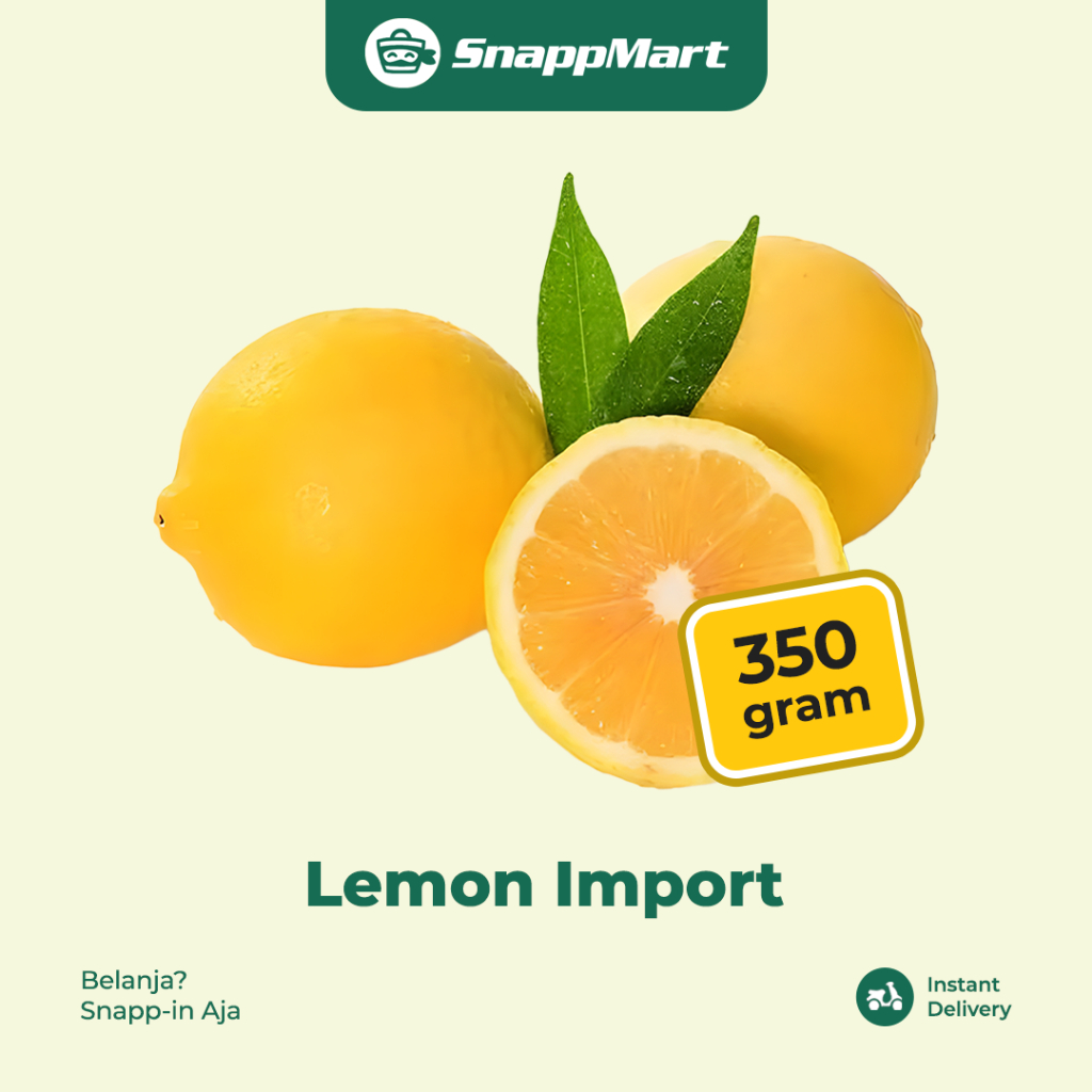 

Lemon Import Kuning Fresh Organik (350 gram) - INSTANT / SAMEDAY - Buah