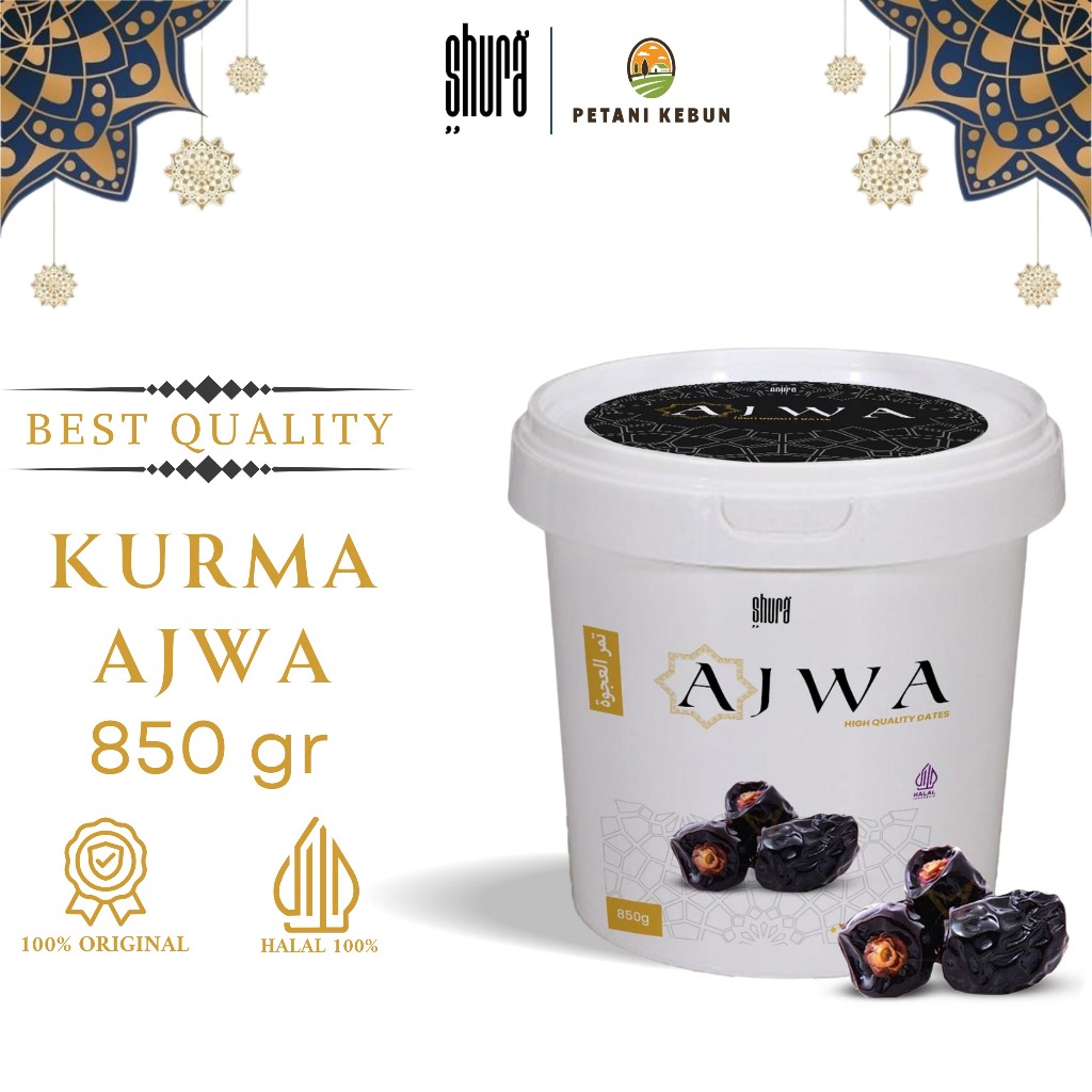 

Shura Kurma Dates Ajwa Ember 850 g Premium Original High Quality