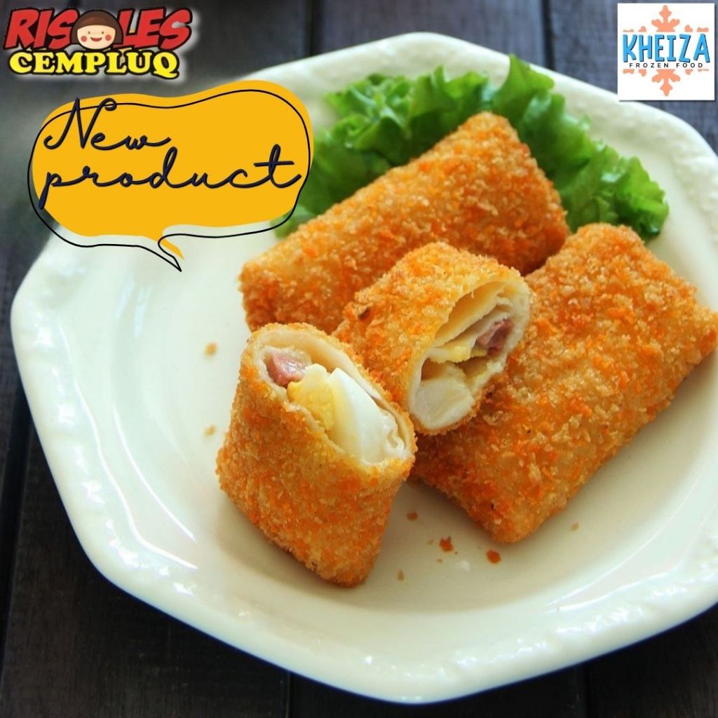 

RISOL CEMPLUQ Risoles Ayam Original Spicy Mayo Cheese - Risol Ayam Ori Pedas Keju Telur Mayones - Kheiza Frozen