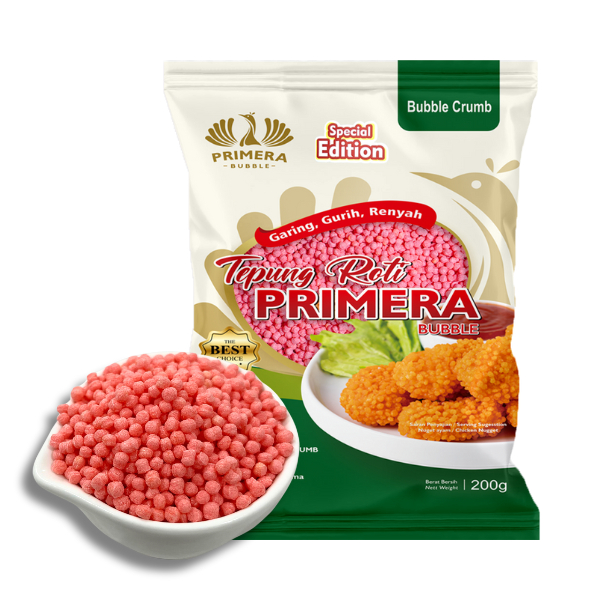 

(Special Edition) PRIMERA - Tepung Roti Bubble Crumb Red 200g