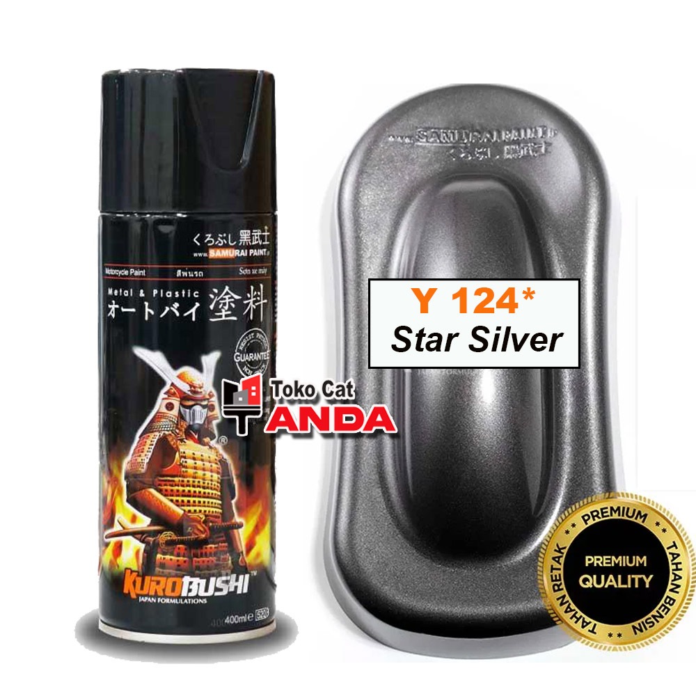 Samurai Paint Star silver Y124* - Abu tua - Cat Abu Gelap Yamaha -  - Silver Abu abu Yamaha