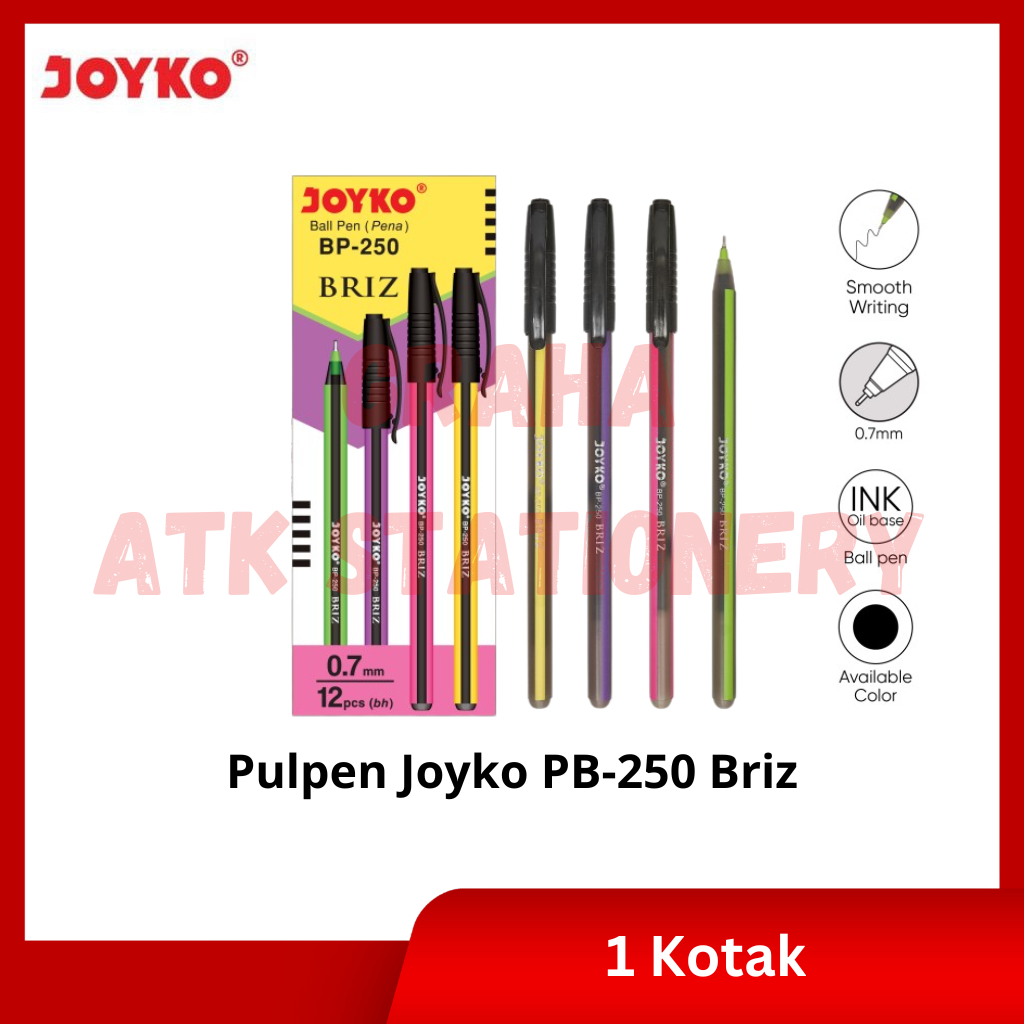 

[1 Kotak] Pulpen Joyko BP-250 Briz / Ball Pen / Pena 0.7mm Joyko BP-250 Briz
