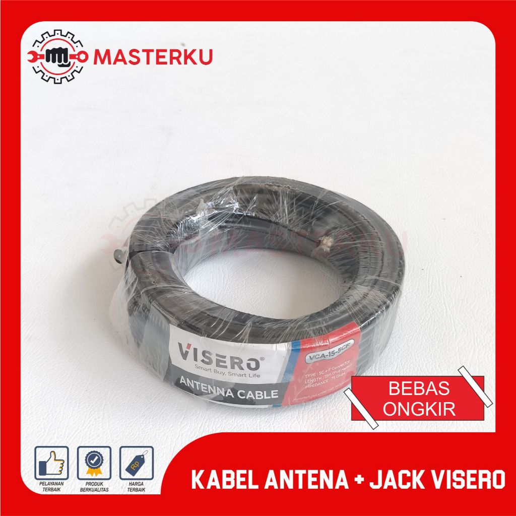 KABEL ANTENA + JACK/KABEL ANTENA TV DENGAN JACK COAXIAL/KABEL COAXIAL ANTENA TV PLUS KONEKTOR