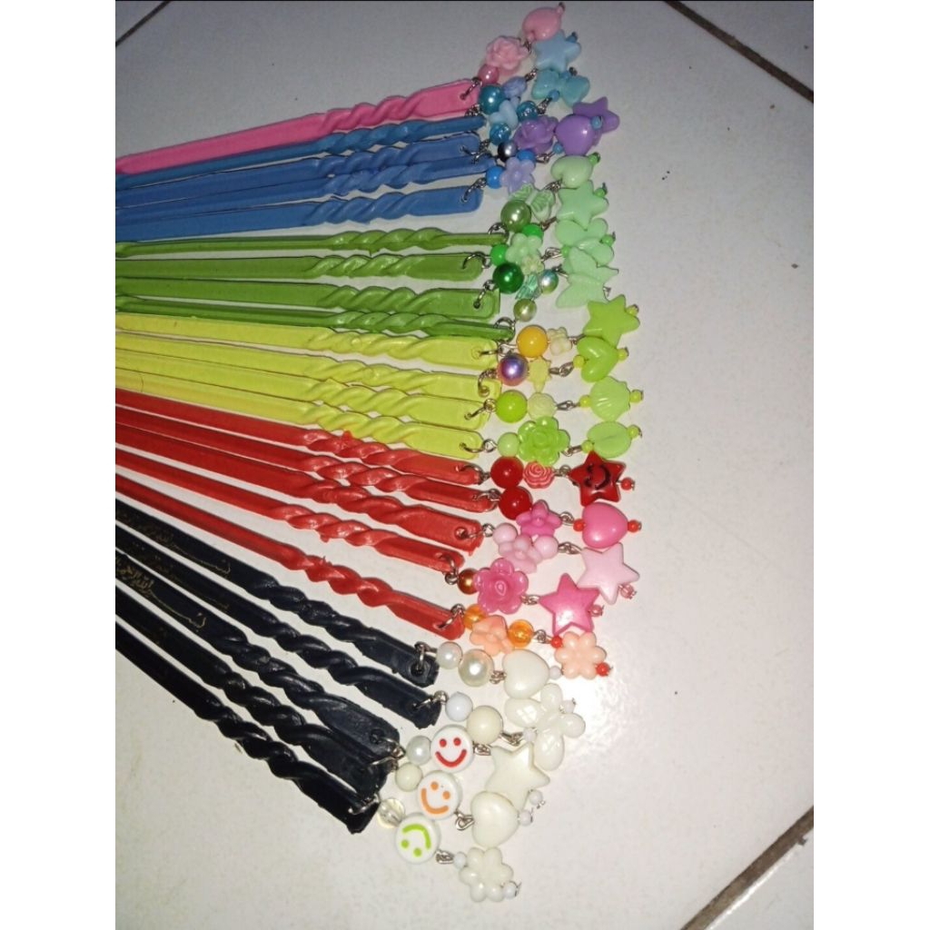 tuding hias grosir lusinan / tuding juntai manik / tuding hias 2 layer / telunjuk ngaji / telunjuk b