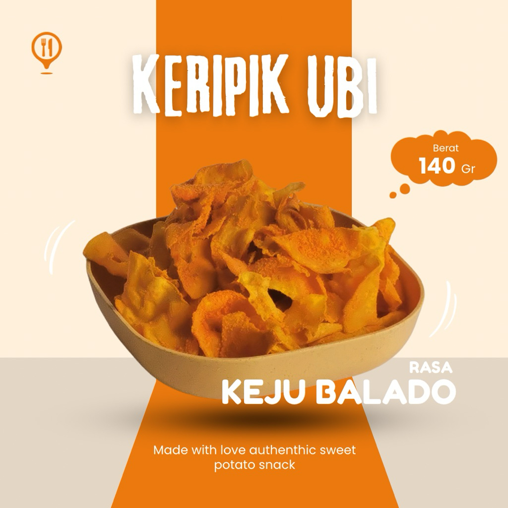 

Keripik Ubi Rasa Keju Balado - Ubi Cilembu - Snack Ubi