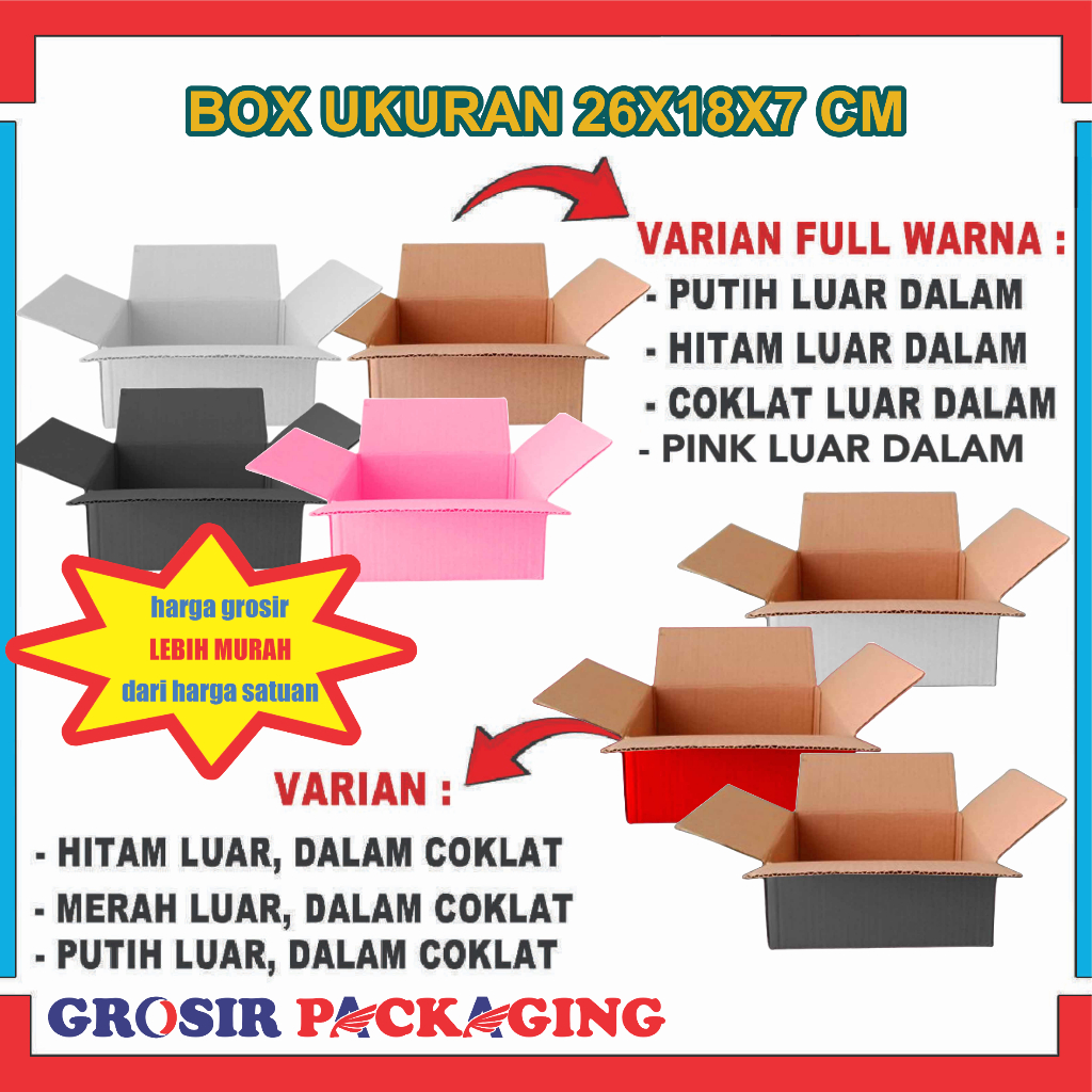 

Box 26x18x7 Cm/ Box Packing A1/ Kardus Polos