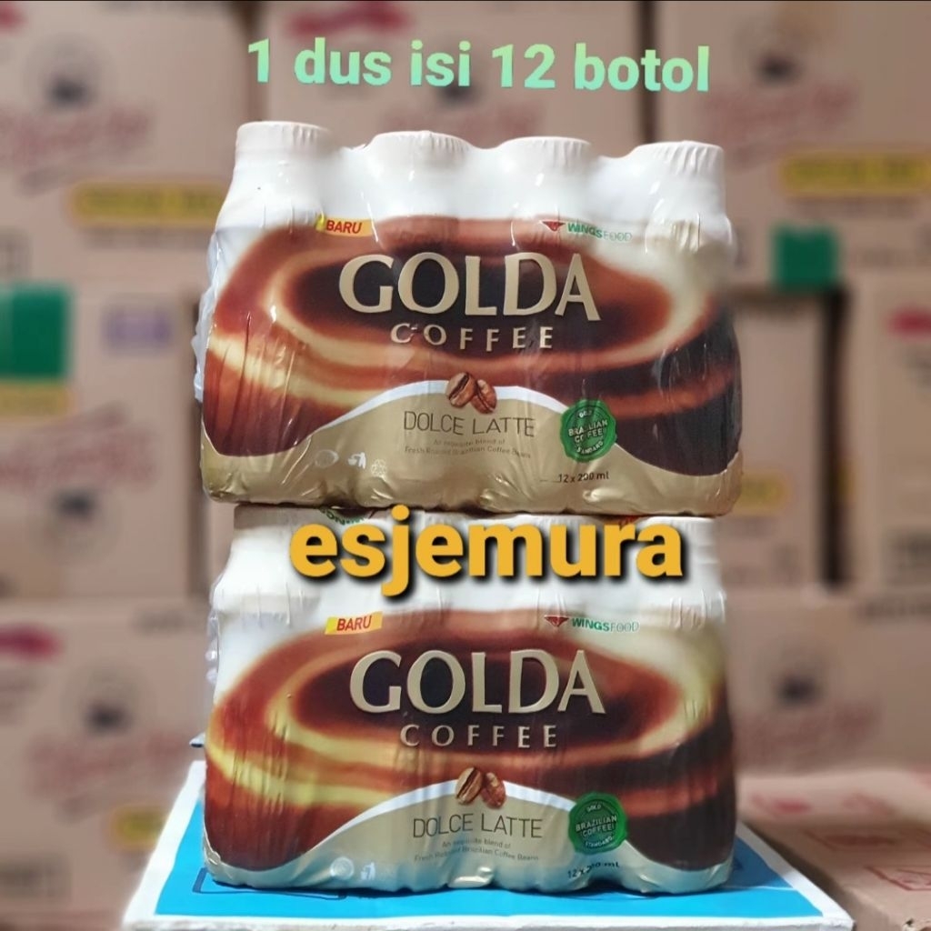 

Golda Coffee Cappuccino / Dolce Latte Kopi kemasan botol per pak