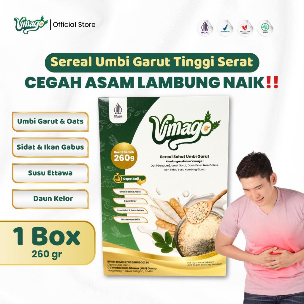 

VIMAGO Sereal Oat Umbi Garut Solusi Meredakan Asam Lambung dan Gerd - 260g
