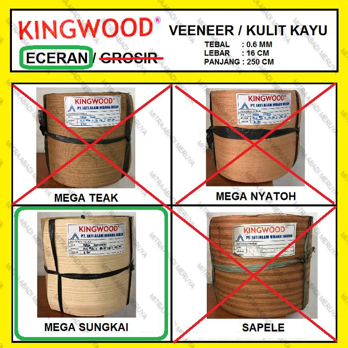 Veneer Mega Sungkai Kulit Kayu Premium