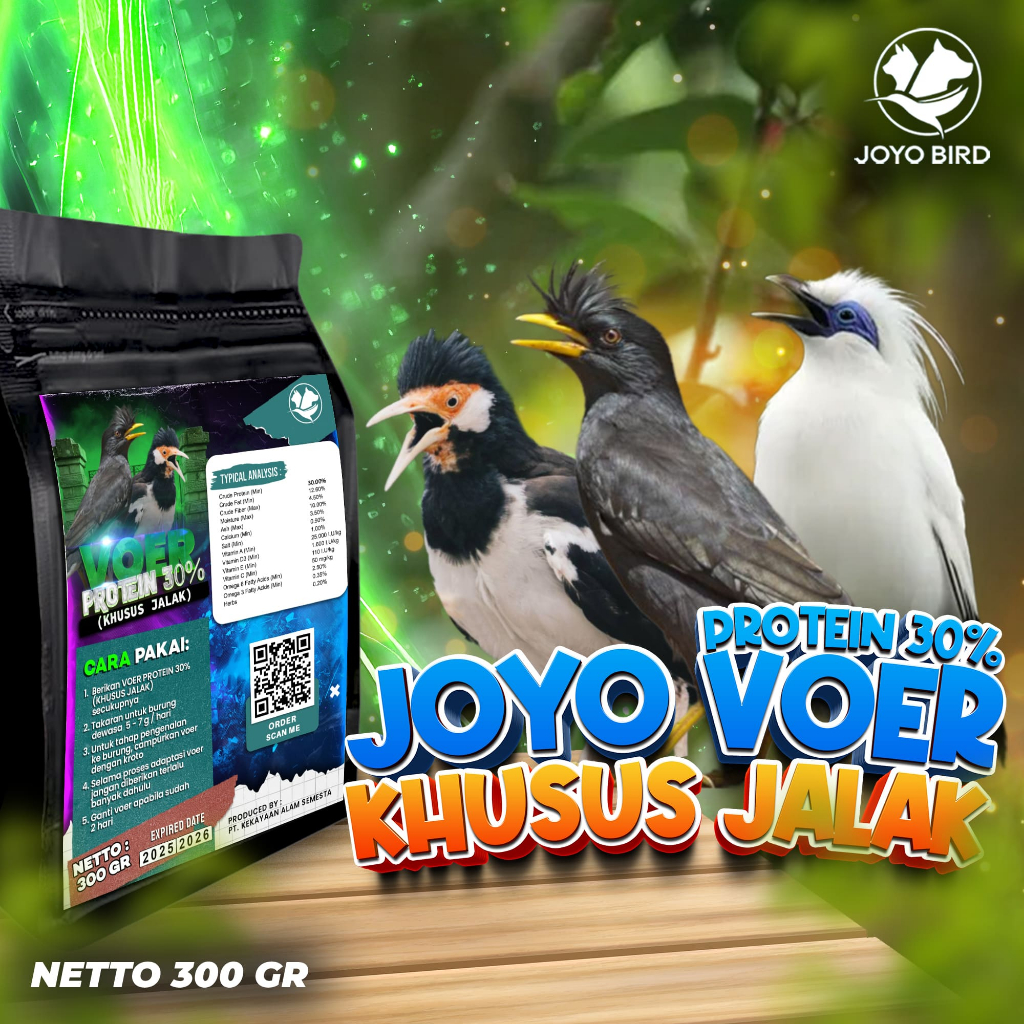 VOER JALAK PROTEIN 30%  300 GR | VOER HARIAN BURUNG JALAK | VOER NUTRISI KOMPLIT