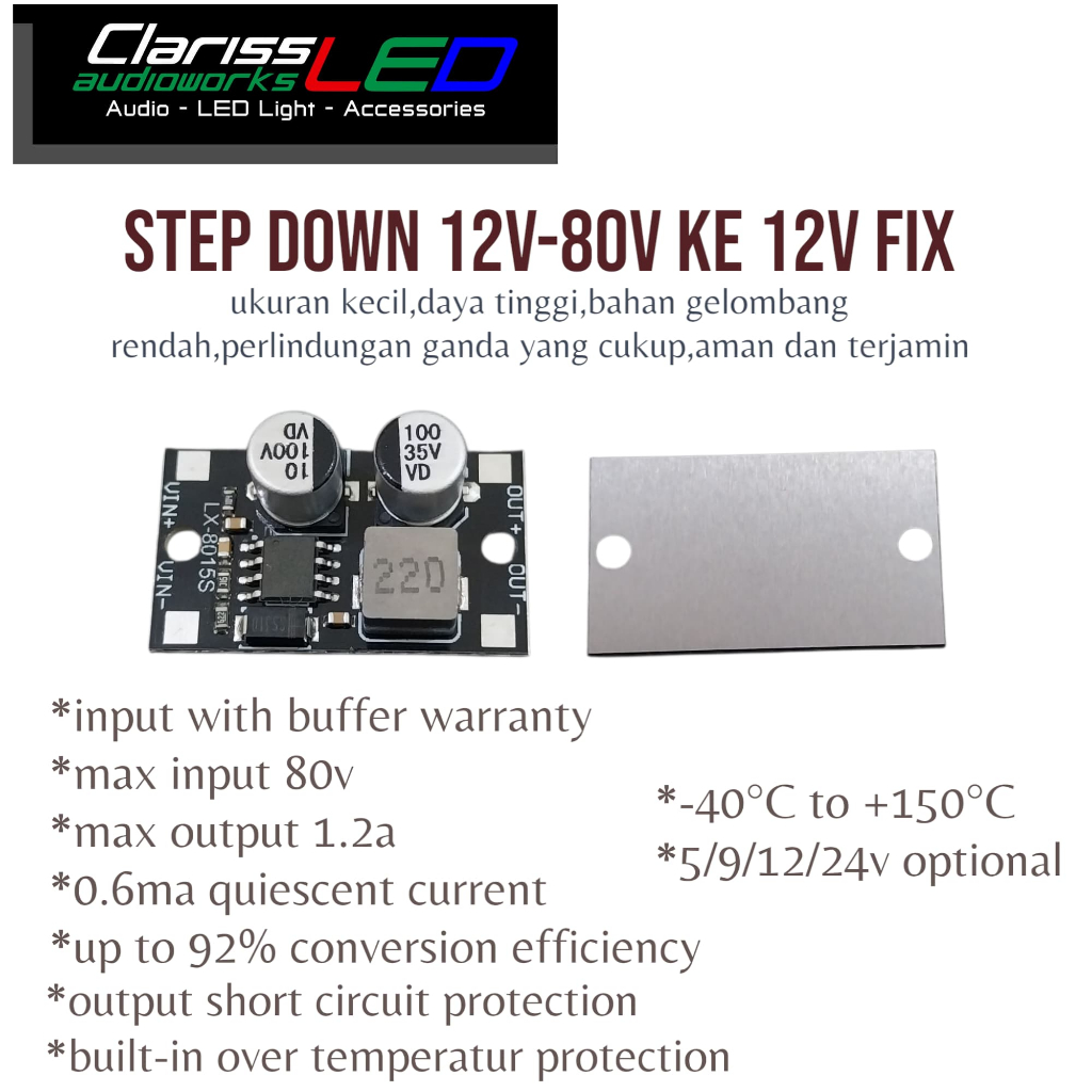 STEP DOWN 12V-80V KE 12V FIX