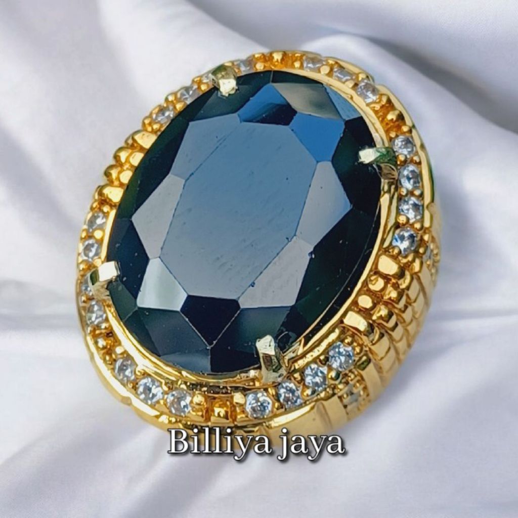 CINCIN BATU BLACK DIAMOND CUTTING UKURAN JUMBO