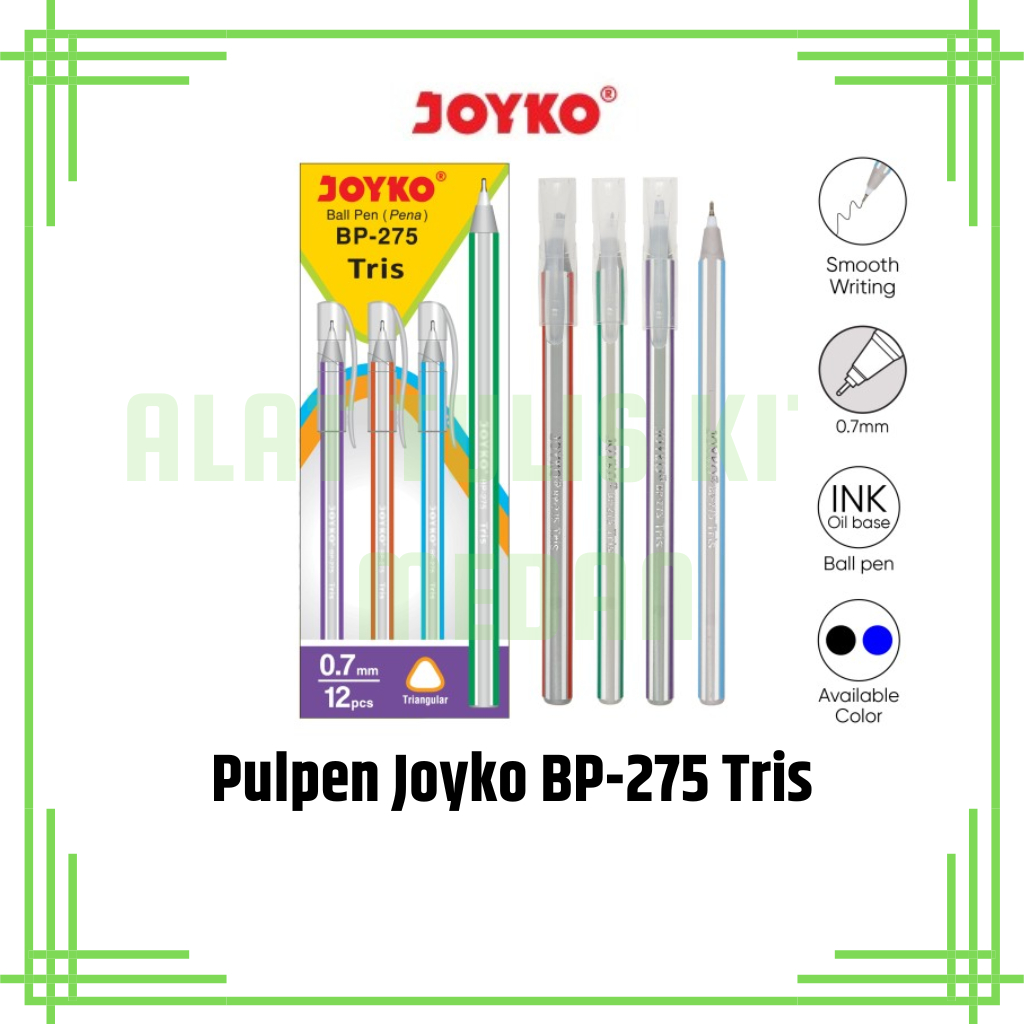 

(1 Kotak) Pulpen Joyko BP-275 Triz / Ball Pen / Pena 0.7mm Joyko BP-275 Triz
