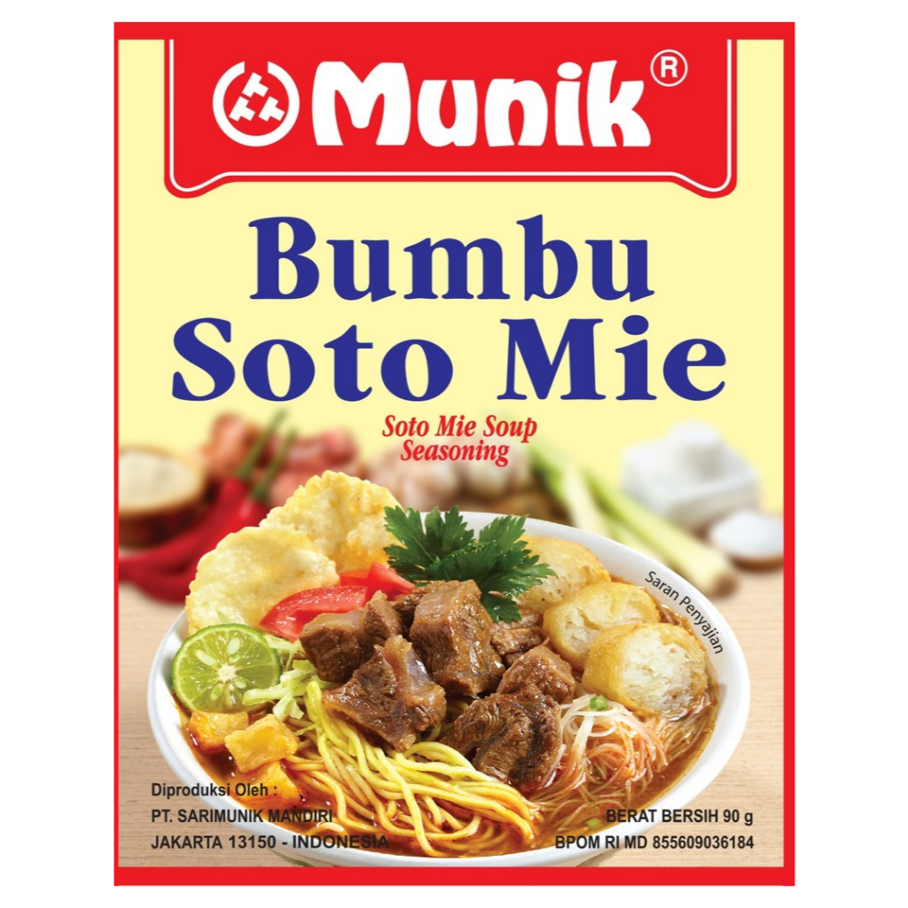 

MUNIK BUMBU INSTAN SOTO MIE 90 GR SOTO MIE SOUP SEASONING