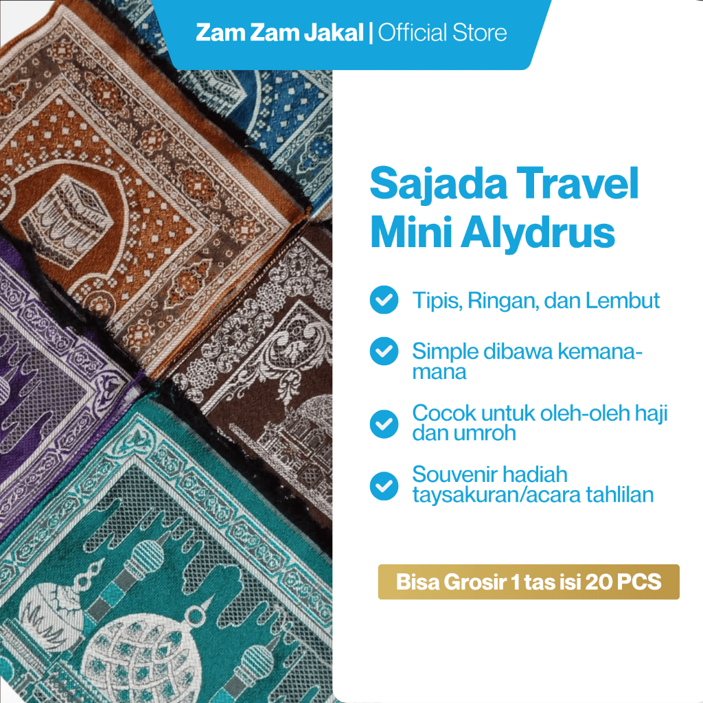 Sajadah Turki Anak Kepala Rayon Kecil Mini Alydrus Murah Sajadah Muka
