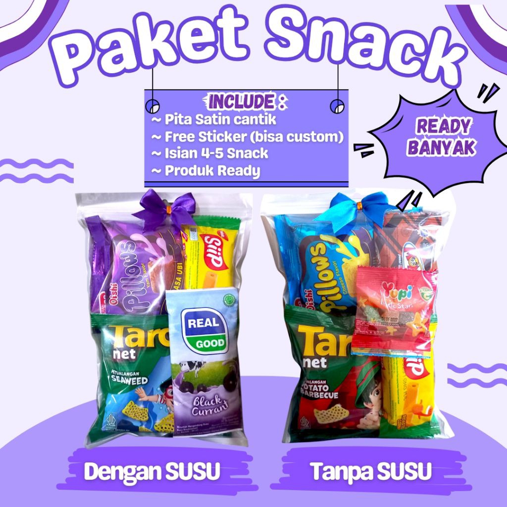 

Paket Snack hampers Ultah/Graduation/Perpisahan/Khitanan/Agustusan dll.
