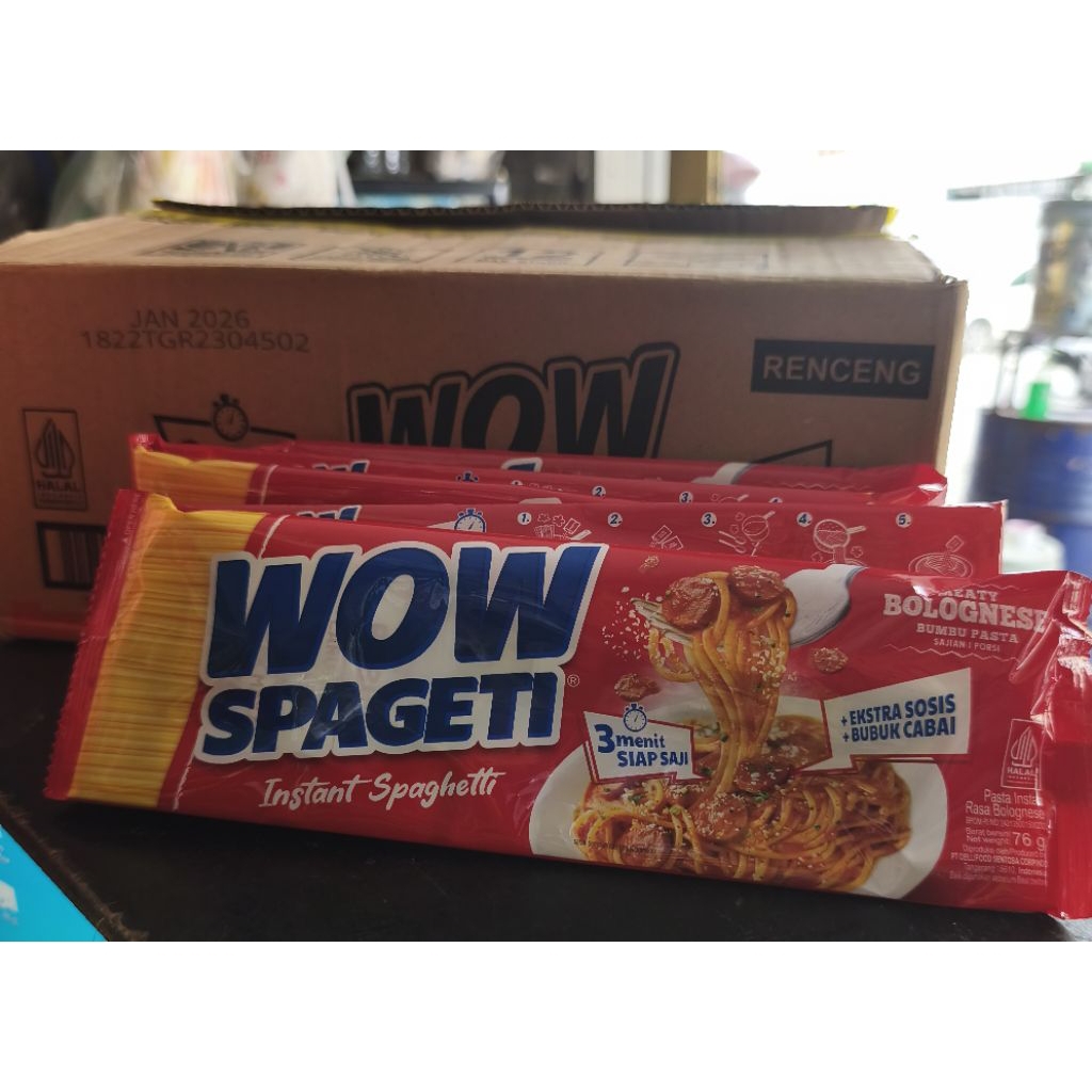 

Wow Spageti Creamy carbonara, aglio-olio, bolognese