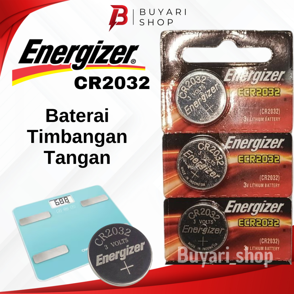 ORIGINAL Baterai Batre Batrai Batrei CMOS Energizer CR2032 Laptop PC Baterai Timbangan Digital badan