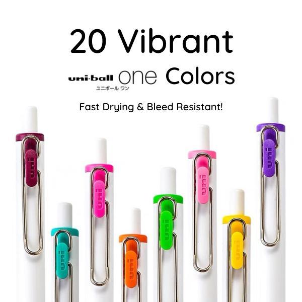 

Uni UniBall One Gel Pen 0.38mm Mitsubishi Uni-Ball Gel Pen UMN-S-38 Black Pink Orange Green Blue