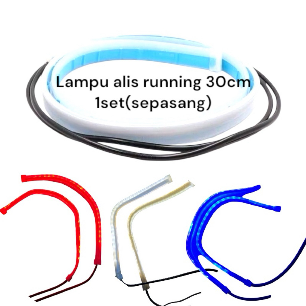 Lampu alis running  Light Lampu Drl Alis 30cm 2 Mode Welcome Light Dan Sein Running Alis Slim 30cm R