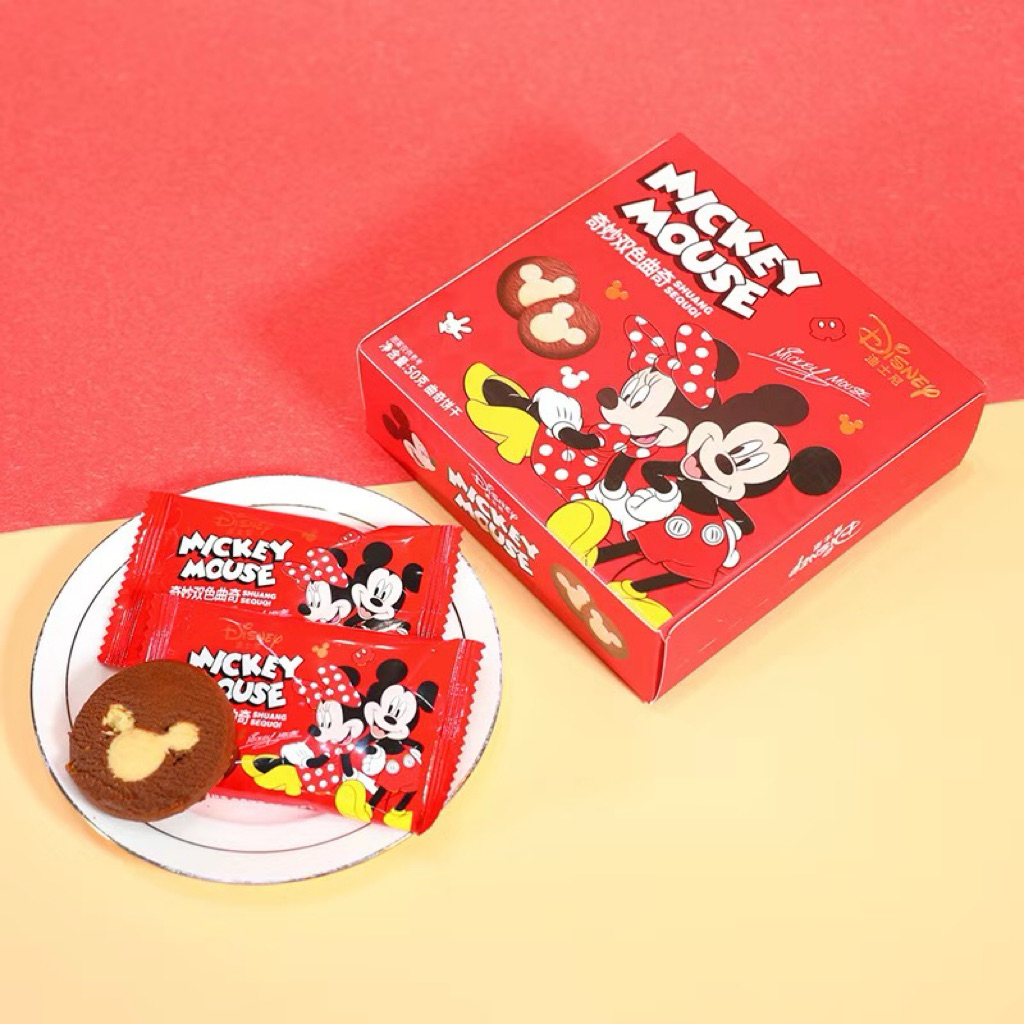 

Disney Mickey Double Cookies Import Snack Gift Box 50gr