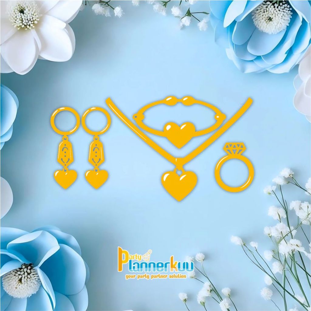 Replika Perhiasan 1 Set Mini Akrilik Cermin Emas / Perak / Dekorasi  Perhiasan Mahar Plywood/Acrylic