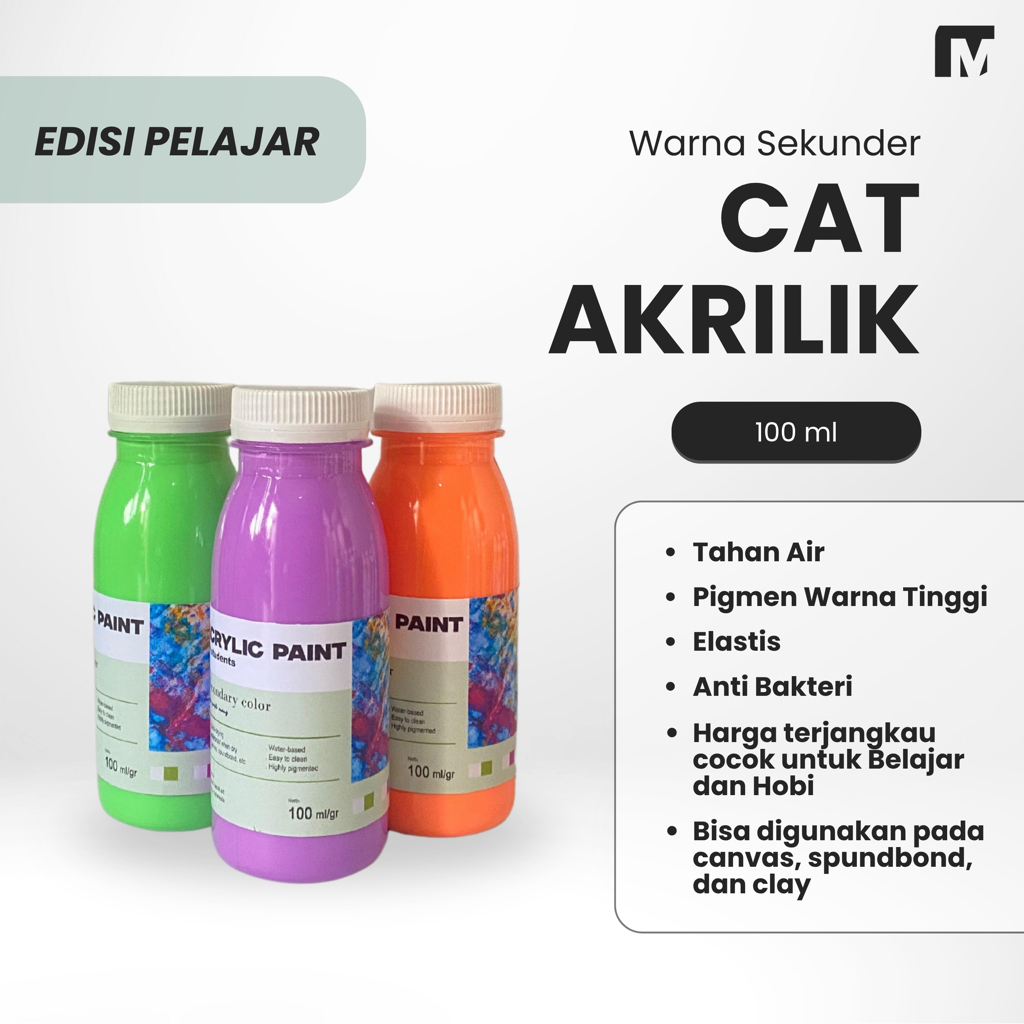 

Cat lukis/akrilik 100ml murah warna sekunder