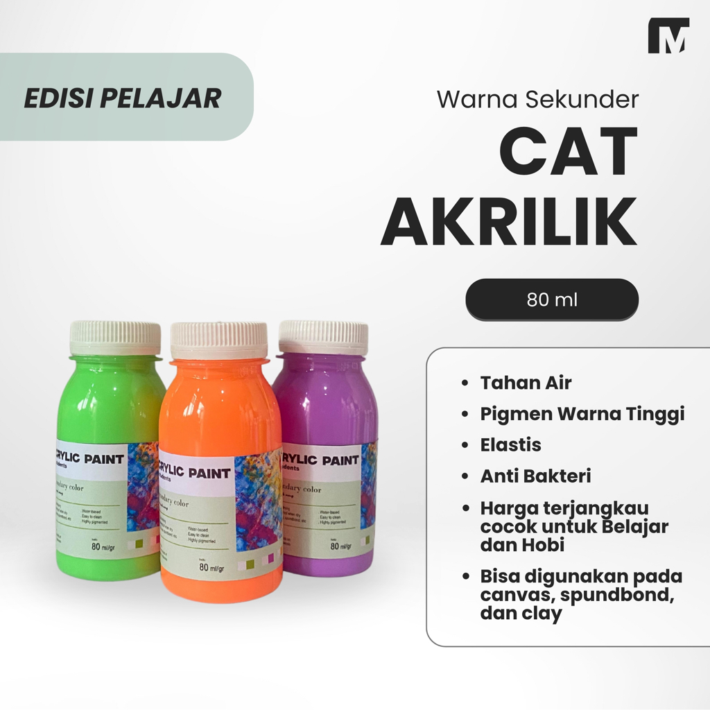 

Cat lukis/akrilik 80ml murah warna sekunder