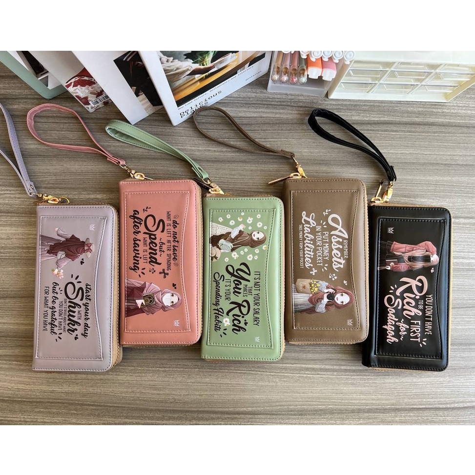 KODE B26R Ameena Wallet dompet wanita by ganci unyu muslimah  dompet anggaran keuangan