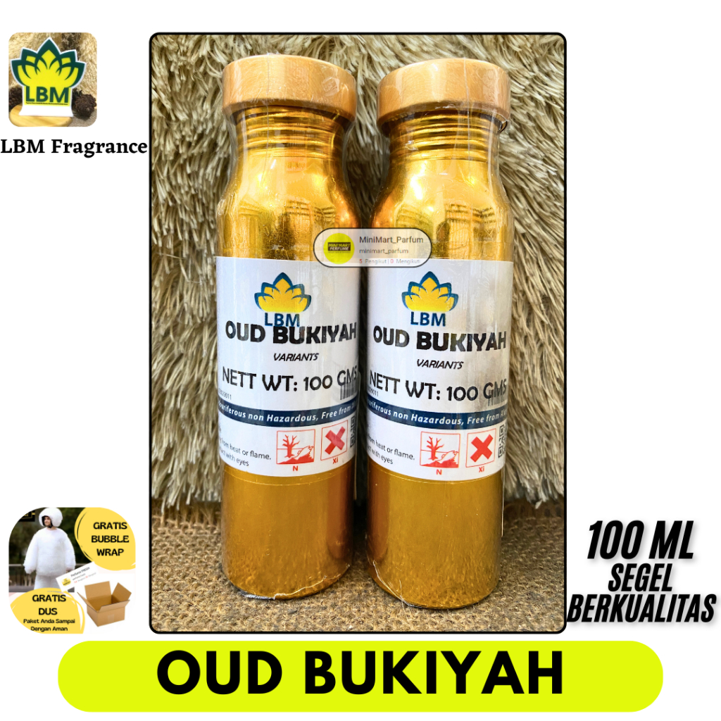 Bibit Parfum OUD BUKIYAH Suratti ( 100 ML SEGEL Alumunium ) LBM Fragrance - Parfum Murni Asli Segel 