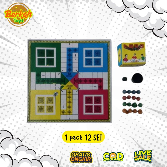 LUDO mainan jadul isi 12 set lengkap