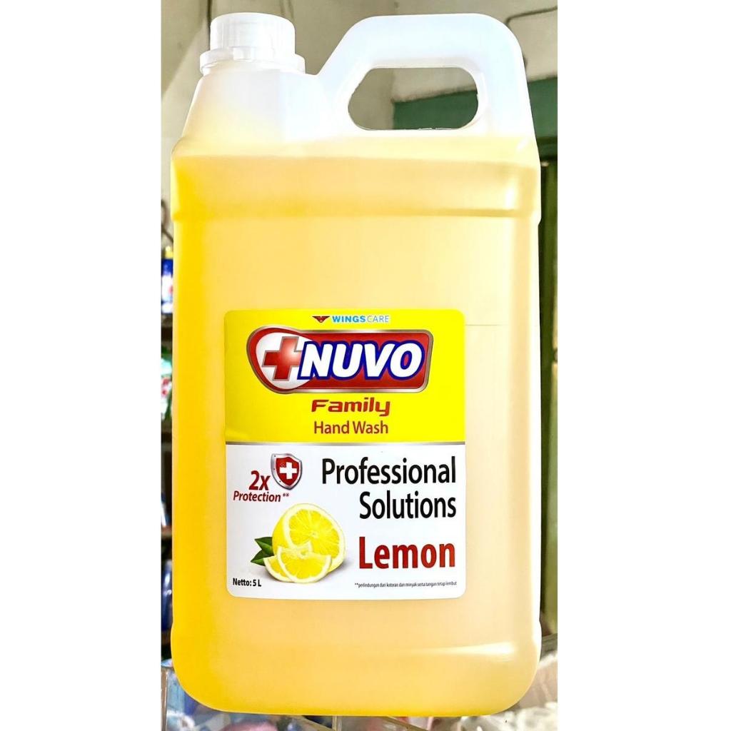NUVO Hand sh Jeren 5 Liter Cairan Sabun Cuci Tangan Wings Hand Soap - Nuvo Kuning 4.5 Liter