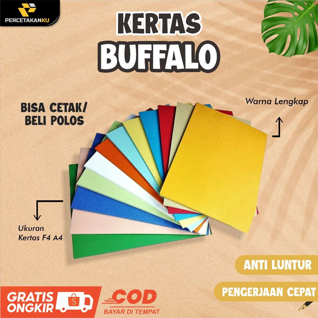 

Kertas Buffalo, Cetak di Kertas Buffalo A4, F4, A5, B5