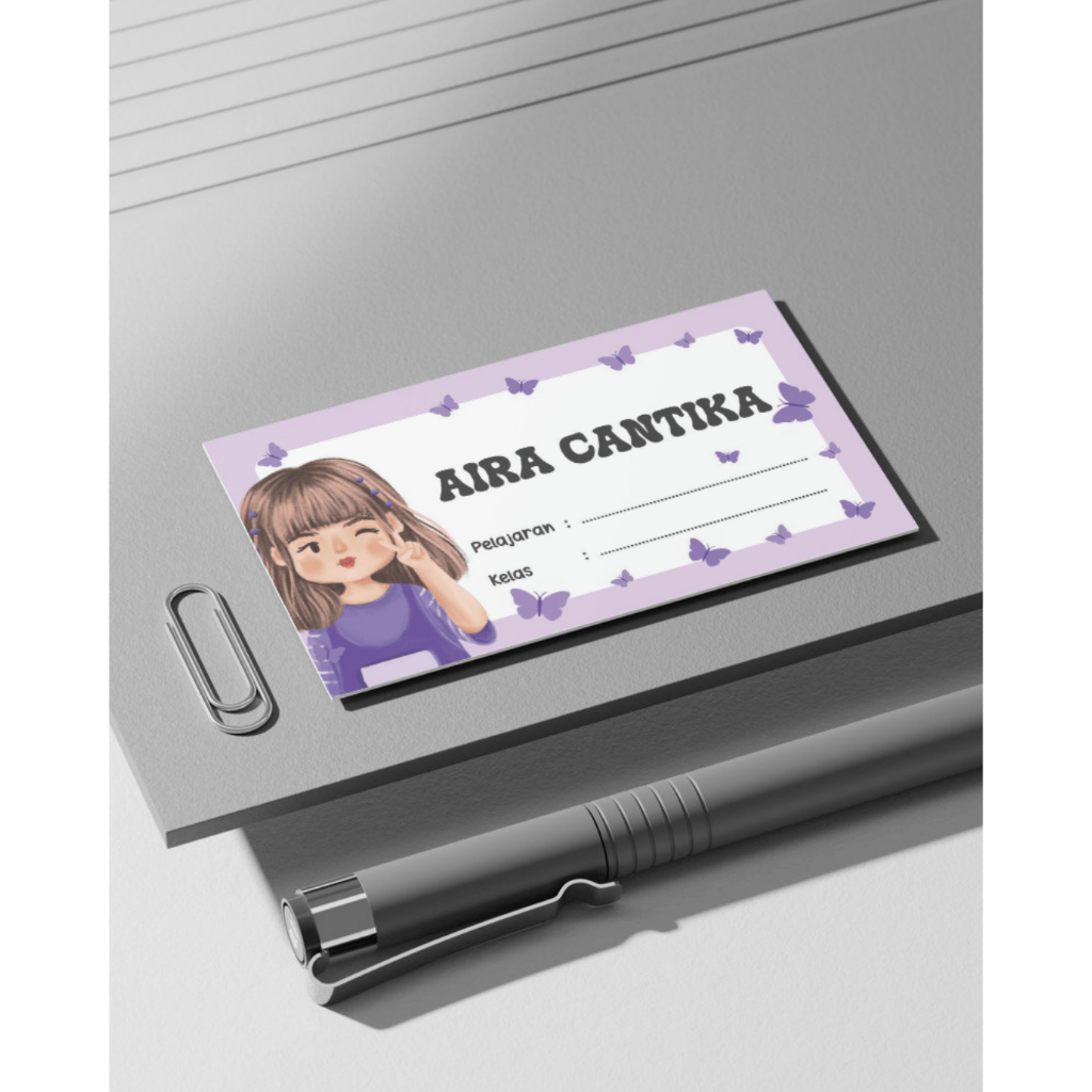 

20 PCS LABEL NAMA PELAJARAN CUSTOM