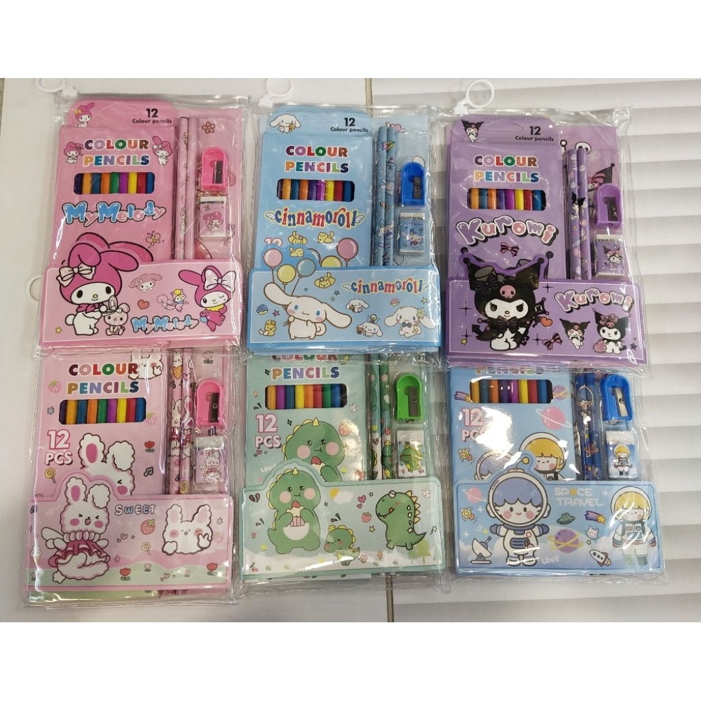 

study set Alat tulis set dan pensil warna kode 9925