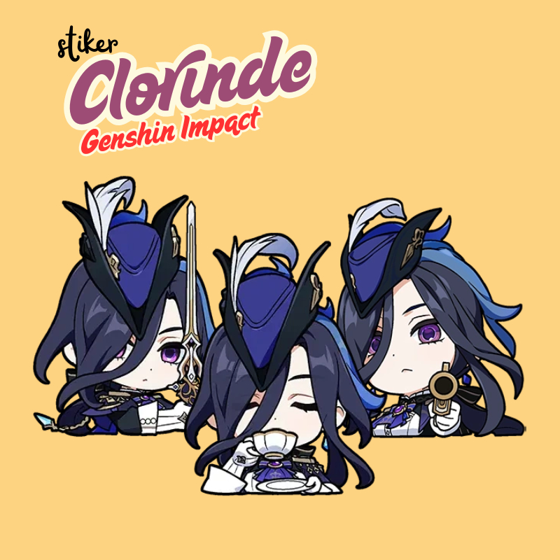 

Stiker Clorinde Genshin Impact | Sticker Clorinde Vinyl Glossy Anti Air